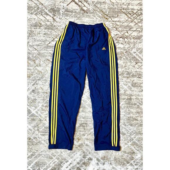 Vintage Adidas Navy & Yellow Track Pants - Men’s Size L - Picture 1 of 8